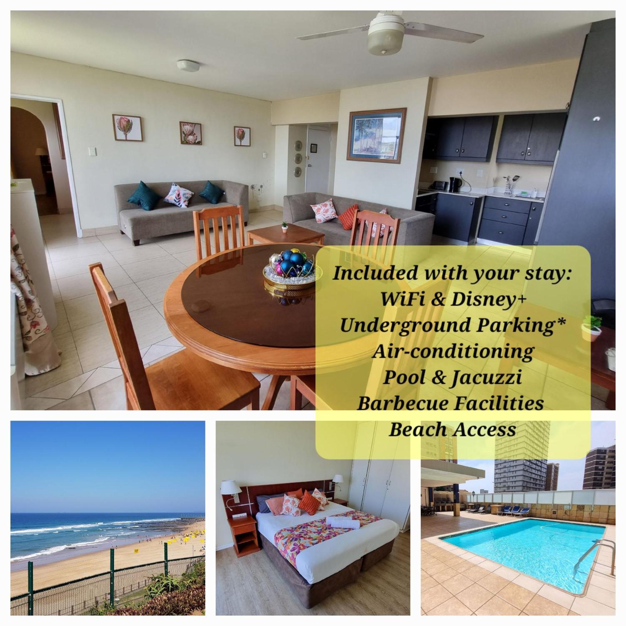 Upmarket Beach Flat, Free Wifi & Disneyplus Apartment Durban Exterior photo