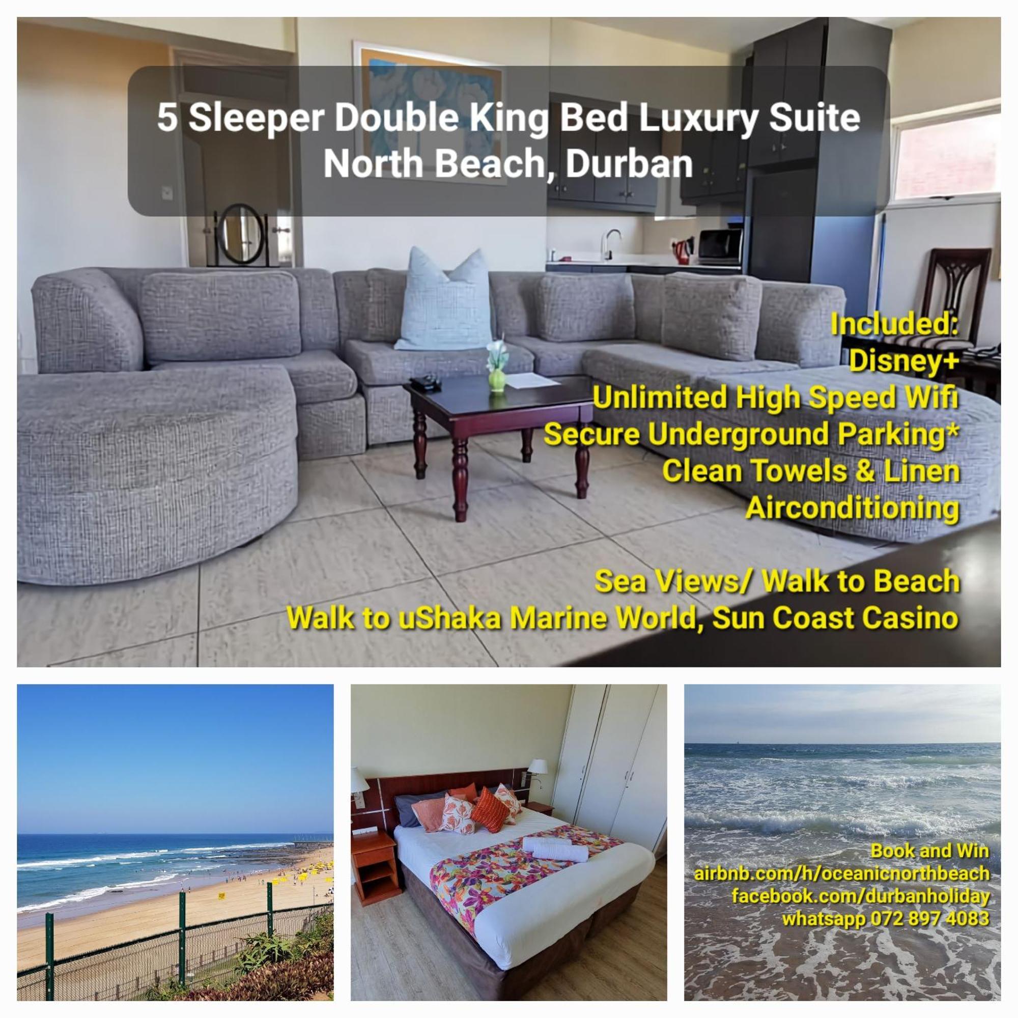 Upmarket Beach Flat, Free Wifi & Disneyplus Apartment Durban Exterior photo